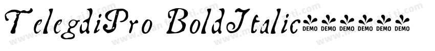 TelegdiPro BoldItalic字体转换
